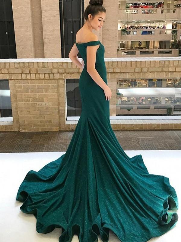 Off-The-Shoulder Fishtail Evening Dress Sexy Sparkly Formal Gown OP864 Off-The-Shoulder Fishtail Evening Dress Sexy Sparkly Formal Gown OP864
