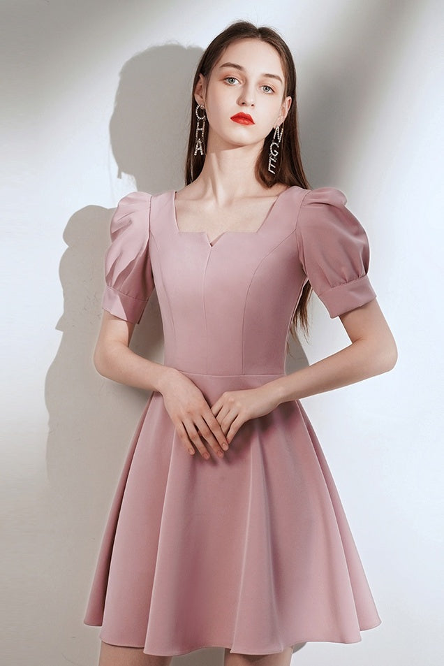 cute simple dresses Simple Style Vintage Short Zipper Back Homecoming Dresses Cute Dress O