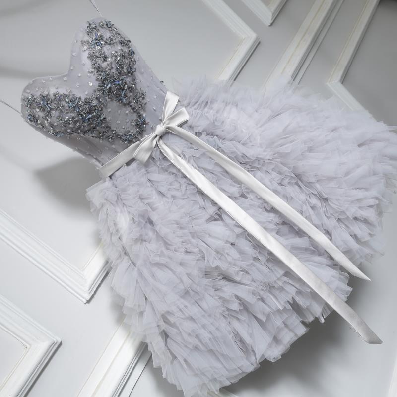 grey sweet 16 dresses Tulle Lace Beaded Quinceanera Dresses Ball Gown Sweet 16 Birthday Dres Hebebridal