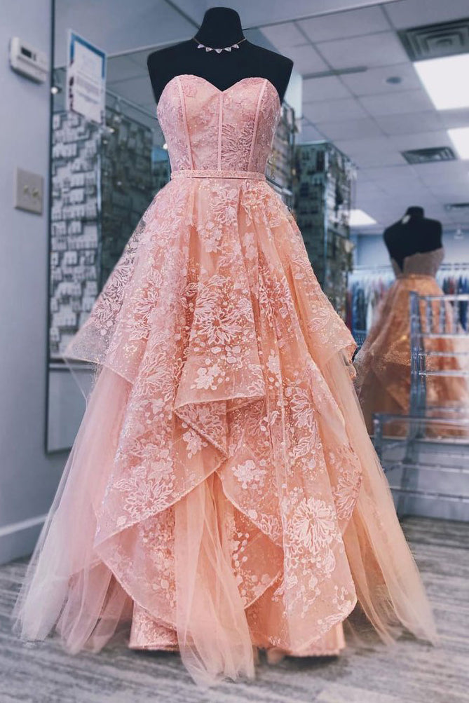 Buy Sweetheart Neck Tulle Long Prom Dress, Princess Sweet 16 Dress OP651 Buy Sweetheart Neck Tulle Long Prom Dress, Princess Sweet 16 Dress OP651