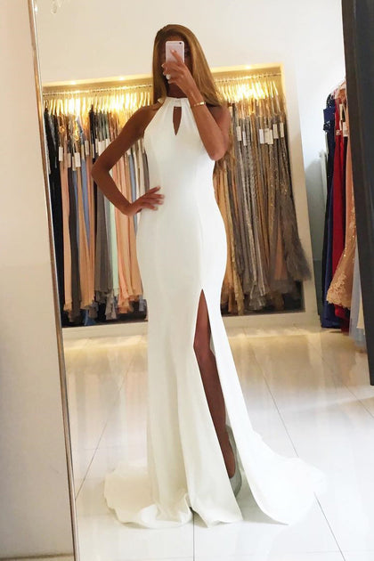 Mermaid Red Open Back Long Prom Dress Evening Dress With Split Mermaid Red Open Back Long Prom Dress Evening Dress With Split