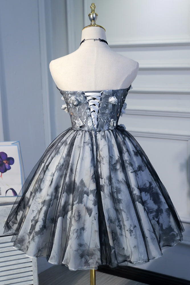 Buy Light Blue Sweetheart Appliques Short Prom Homecoming Dress OM182
