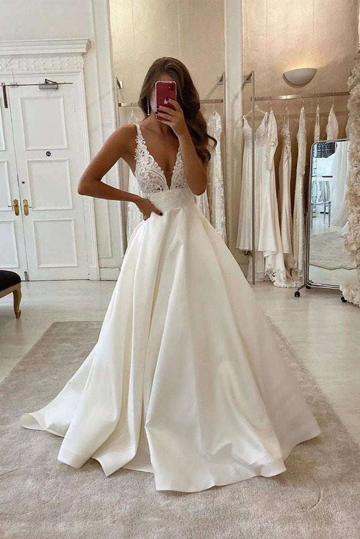 lace top satin bottom dress 1001 + ideas for gorgeous long sleeve wedding dresses