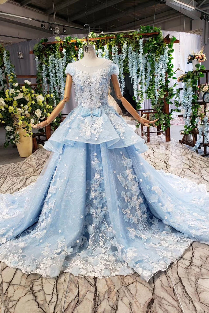 Sky blue hot sale ball gowns