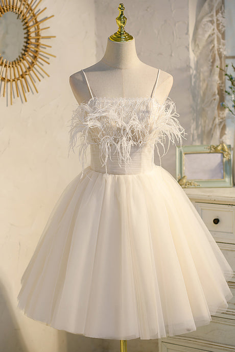 Spaghetti Straps Sweet Fairy Dress with Tulle Homecoming Dress