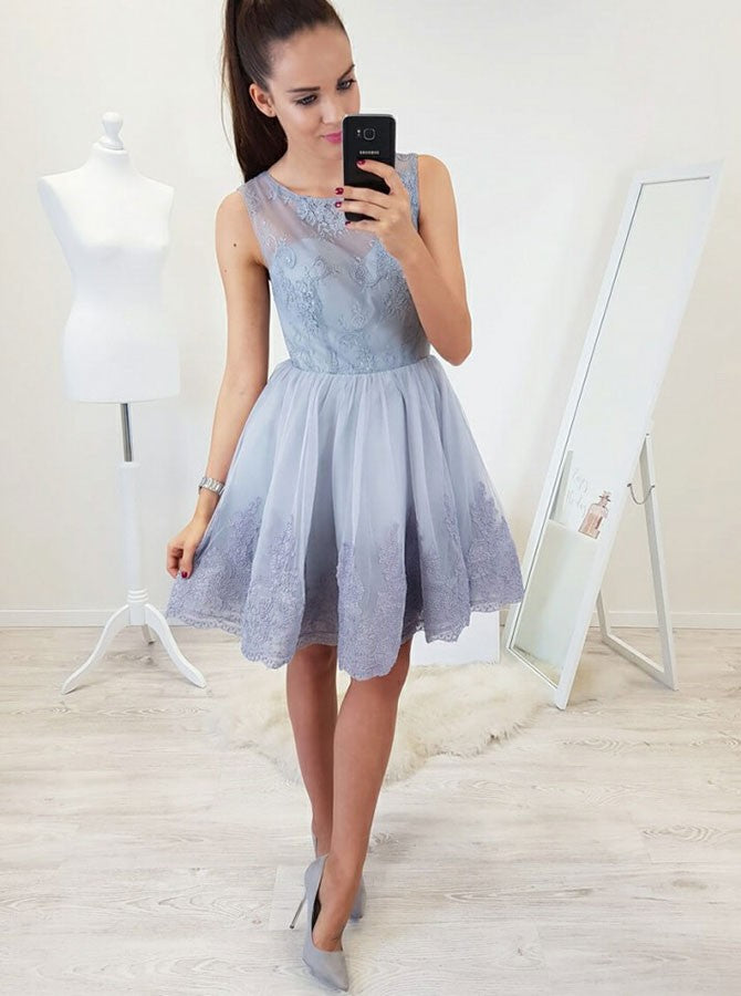 fit and flare short prom dress Short Glitter Fit-and-Flare Homecoming Dress 3389 Blush / XSmall