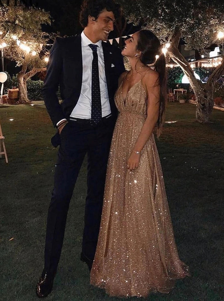 long sparkly evening dresses uk Queendancer Women Black Ball Gown A Line Sparkly Sleeveless Evening Dress queendanceruk
