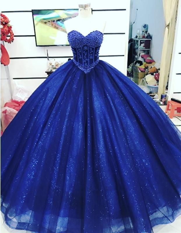 Tulle Burgundy Sparkle Sweetheart Prom Dress Ball Gown with Beaded Quinceanera Dress PO253