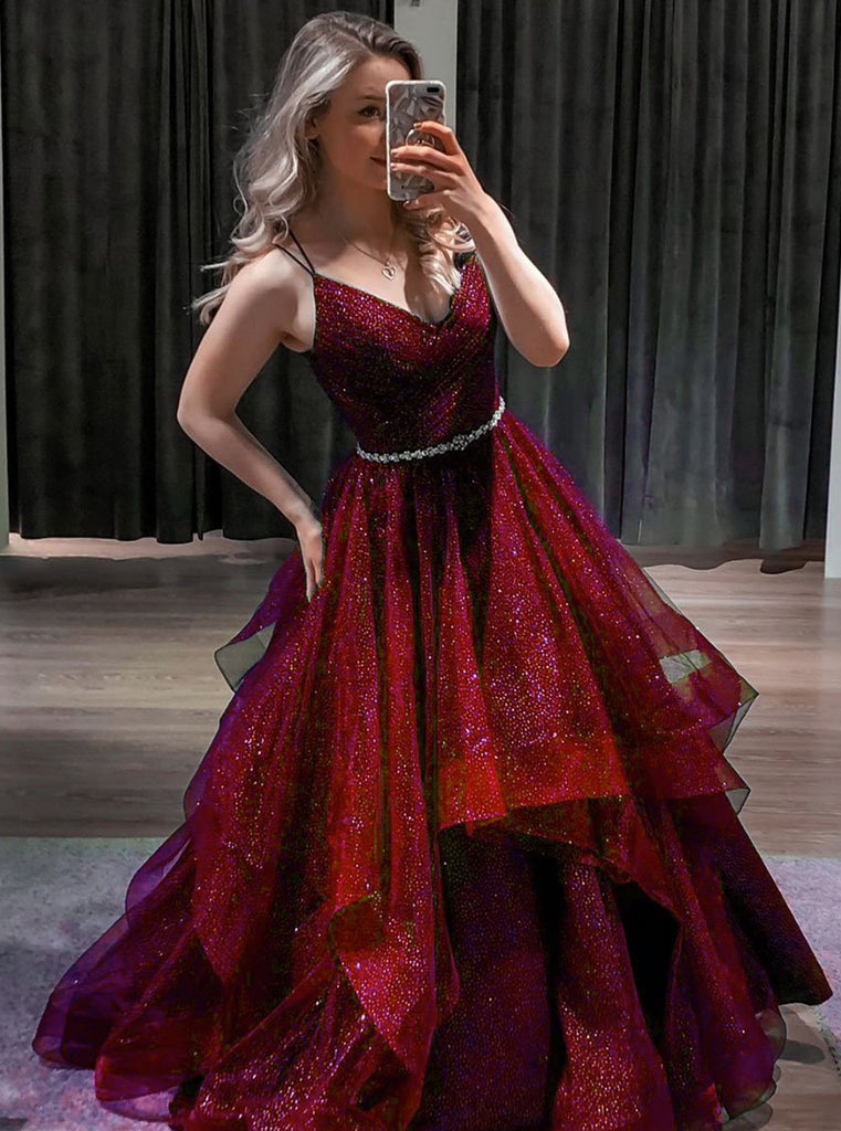 Dark Blue Tulle Sequin Long Prom Dress Blue Formal Dress Dark Blue Tulle Sequin Long Prom Dress Blue Formal Dress