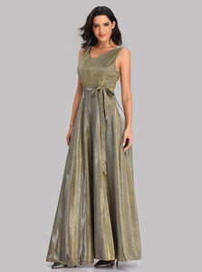 Sparkle V-neck Long Prom Dresses Affordable Formal Evening Gown E90818