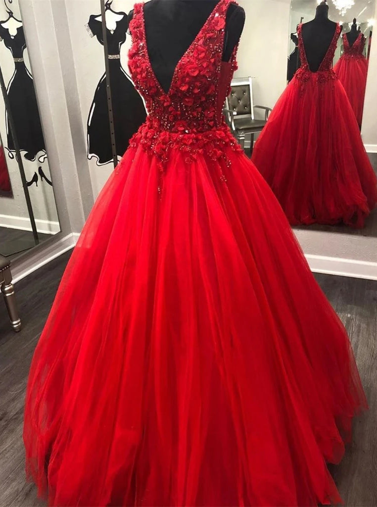 Unconventional Dark Red Bridal Ball Gown Colorful Wedding Dress Full  Classic Long Sleeve 3d Flowers Illusion Neckline Full Aline Ball Gown -  Etsy UK | Ball gowns, Red ball gowns, Red wedding dresses