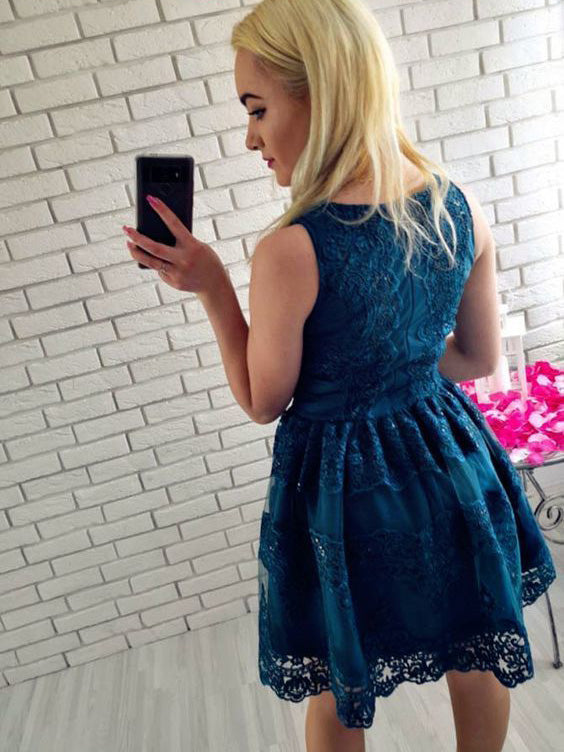 Straps V-neck Short/Mini Homecoming Party Dress OM121