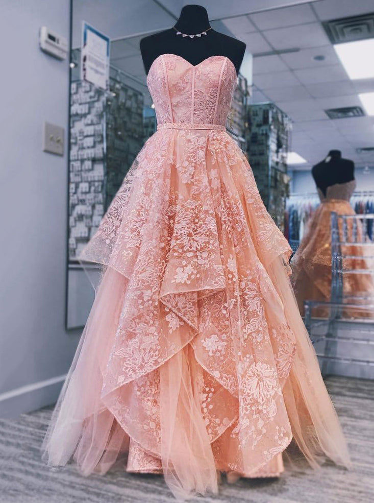 Buy Sweetheart Neck Tulle Long Prom Dress, Princess Sweet 16 Dress OP651 Buy Sweetheart Neck Tulle Long Prom Dress, Princess Sweet 16 Dress OP651
