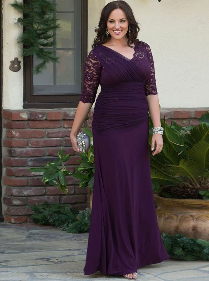 plus size prom dresses uk Ladivine C148C Dress DUSTY MAUVE / 20