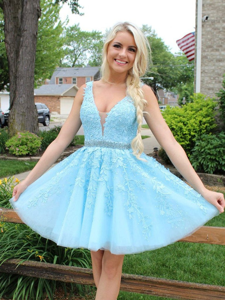 Ice blue dress short best sale