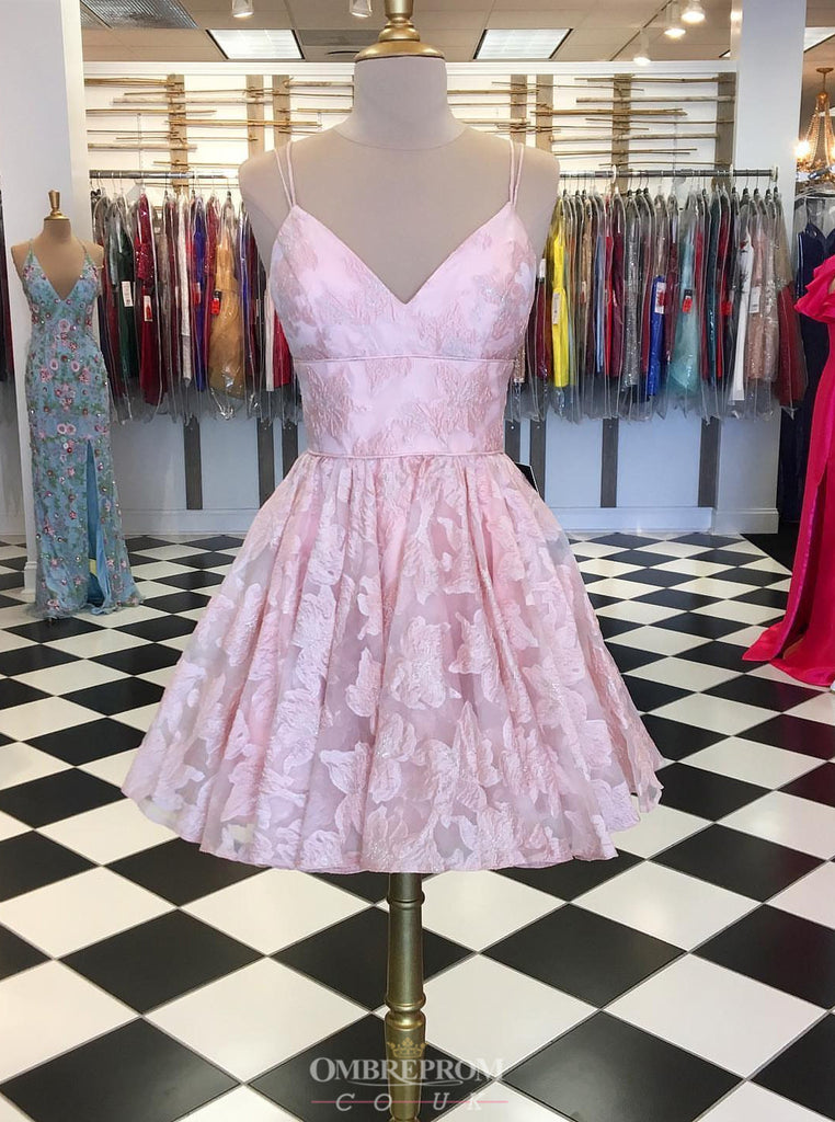 Charming A line Pink Short Prom Dress Graduation Dress