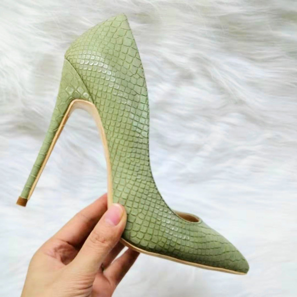 High-heels with snakeskin patterns, Fashion Evening Party Shoes, yy20