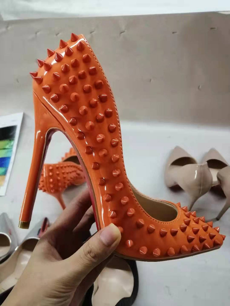 High-heels with nails, Fashion Evening Party Shoes, yy21-3