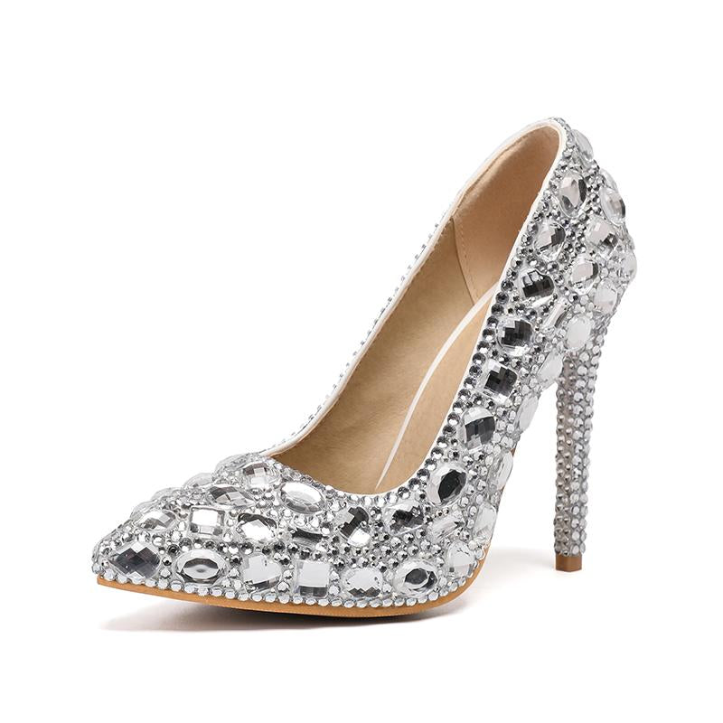 High-heels with diamonds, Fashion Evening Party Shoes, yy26-2