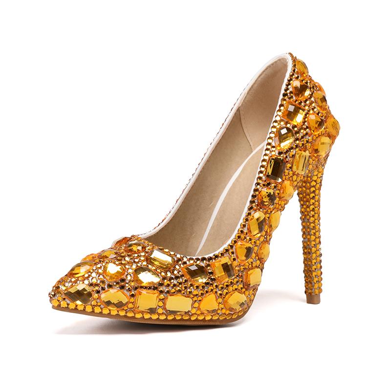 High-heels with diamonds, Fashion Evening Party Shoes, yy26-1